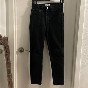 Re/Done size 27 Black 70s bootcut button fly jeans
Inseam 26”
